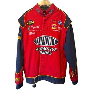 Vintage Jeff Gordon Dupont Flames Nascar Racing Jacket Sz Medium Rare‎ Vintage